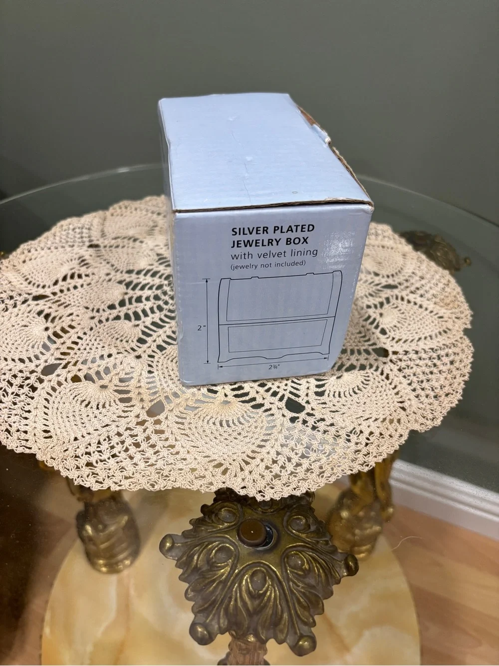 Silver-Plated Iridescent Treasure Jewelry Box